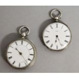 A BAUME GENEVA SILVER CASED POCKET WATCH, No. 18009, silver case Birmingham 1893; together with a