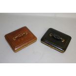 TWO 19TH CENTURYFRENCHLEATHERCASES,oneMaisonFENOUX,PalaisRoyal.