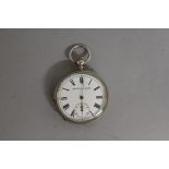 A GENTLEMAN'S SILVER KENDAL & DENT POCKET WATCH. Silver case Birmingham 1886.