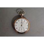 A GENTLEMAN'S ZENITH .800 SILVER CASED POCKET WATCH, No. 1823521, Grand Prix 1900.