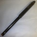 A GEORGE III WOODEN TRUNCHEON with GR. CROWN III and dated 1808.  28ins long.