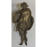 PIERRE JULES MENE (1810-1871) FRENCH A BRONZE OF A DEAD COCKEREL, CIRCA. 1850. Signed P. J. MENE.