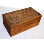 A FINELY CARVED WOOD EASTERN BOX.