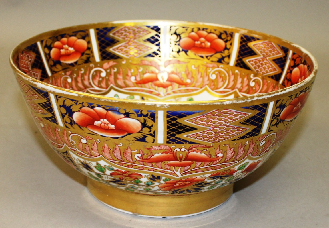 A 19TH CENTURY SPODE IMARI PATTERN PUNCH BOWL, N 1227. - Image 2 of 2