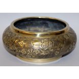 A GOOD QUALITY 19TH CENTURY CHINESE POLISHED BRONZE CENSER, weighing 1.26Kg, the sides cast in low