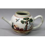 AN UNUSUAL 18TH CENTURY CHINESE EUROPEAN SUBJECT PORCELAIN TEAPOT, painted with a group of dogs