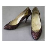 Kate Kuba salmon pink shoes with glitter, size 40.