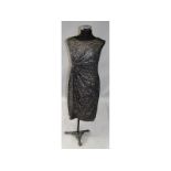 Connected Apparel, gold and silver dress, size 16.