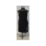 Coast, a white trimmed black dress, size 18.