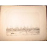 GROVE (M.) artist: Spithead & Portsmouth, oblong folio, etched pictorial title & 4 aquatint