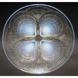 A LALIQUE COQUILLES CIRCULAR DISH, CIRCA. 1930. Engraved R. LALIQUE, FRANCE, No. 3009. 11.5ins