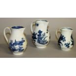 AN 18TH CENTURY WORCESTER MUG painted with Walk in Garden pattern, Klaber and Klaber label,