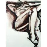 20th Century English School. Study of a Nude, Watercolour, 22" x 16", and the companion piece, a