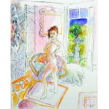 Roy Spencer (1918-2006) British. A Female Standing Nude, Watercolour, Signed and Dated 1995, 24" x