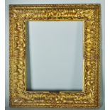 17th Century Italian School. A Carved Giltwood Frame, 21.5" x 17.25".