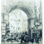 William Walcot (1874-1943) British. 'A Sacred Fair', Etching, Signed in Pencil, 7.75" x 7".