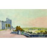 After William Westall (1765-1836) British. 'Windsor Castle, on the Terrace', Print, overall 9.5" x