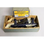 Record No. 778 improved rabbet plane in original box and fittings.