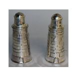 A PAIR OF LIGHTHOUSE SALT AND PEPPER.