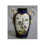 AN 18TH CENTURY DERBY VASE painted with two panels, one with classical figures, the other with