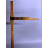 Rare horse measuring stick in wood with brass fittings by Smallwood.