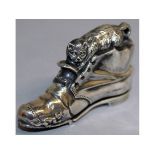 A HEAVY SILVER CAT AND MOUSE BOOT VESTA.