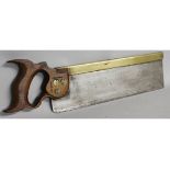 Brass backed tenon saw by Thos. Turner & Co.