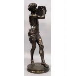 JUSTIN CHRYSOSTOME SANSON (1833-1910) FRENCH A GOOD BRONZE OF A CLASSICAL MALE FIGURE with a