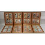 A SET OF EIGHT FRAMED PICTURE SETS, each frame displaying four Persian subject prints. (8)