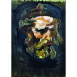 20th Century Russian School. Portrait of a bearded man, possibly Rasputin, Mixed Media, Unframed,