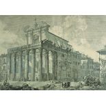 After Giovanni Battista Piranesi (1720-1778) Italian. 'Veduta del Tempio di Antonino e Faustina in