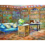 E... Mabel Southby (act.c.1906-c.1915) British. 'The Library - Sandleford Priory, Berks',