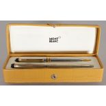 TWO MONT BLANC PENS, in a yellow box.