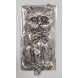 A SILVER MARCASITE "CAT" VESTA.