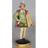 A ROYAL WORCESTER FIGURINE OF "SIR WALTER RALEIGH after ZACCARO" modelled by Frederick M. Gertner,