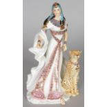 A ROYAL WORCESTER RARE LIMITED EDITION FIGURINE OF "QUEEN NEFERTARI" no. 467.