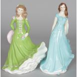 A ROYAL WORCESTER LIMITED EDITION FIGURINE OF "VICTORIA" and another limited edition "Claire".