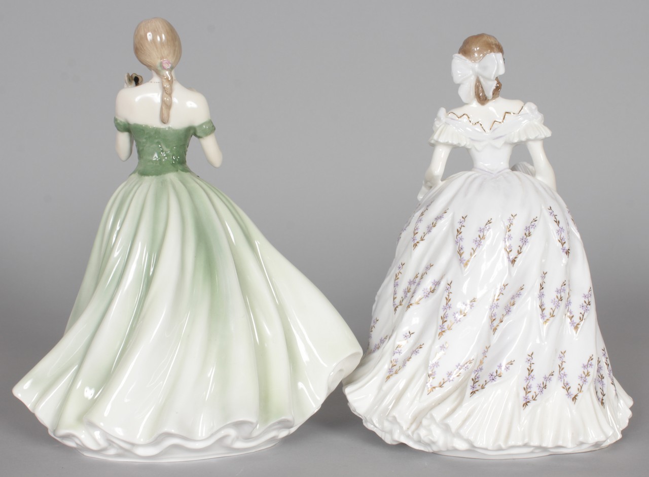 A ROYAL WORCESTER LIMITED EDITION FIGURINE OF "LAST WALTZ" no. 8614 and "Keepsake" no. 282. - Image 2 of 2