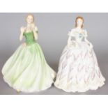 A ROYAL WORCESTER LIMITED EDITION FIGURINE OF "LAST WALTZ" no. 8614 and "Keepsake" no. 282.