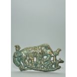 Western Han Dynasty Dian Bronze Boar Hunt