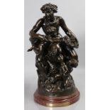 AFTER CLODION (1738-1814) FRENCH "EDUCATION DE BACCHUS". A SUPERB LARGE BRONZE GROUP OF BACCHUS