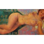 Norman Douglas Hutchinson (1932-2010) British. 'Study of a Reclining Naked Lady', Pastel, Signed '