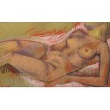 Norman Douglas Hutchinson (1932-2010) British. 'Study of a Reclining Naked Lady', Pastel, Signed '
