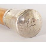 A GEORGE III SILVER TOPPED MALACCA CANE. Date: 1780. Country: 35ins long.