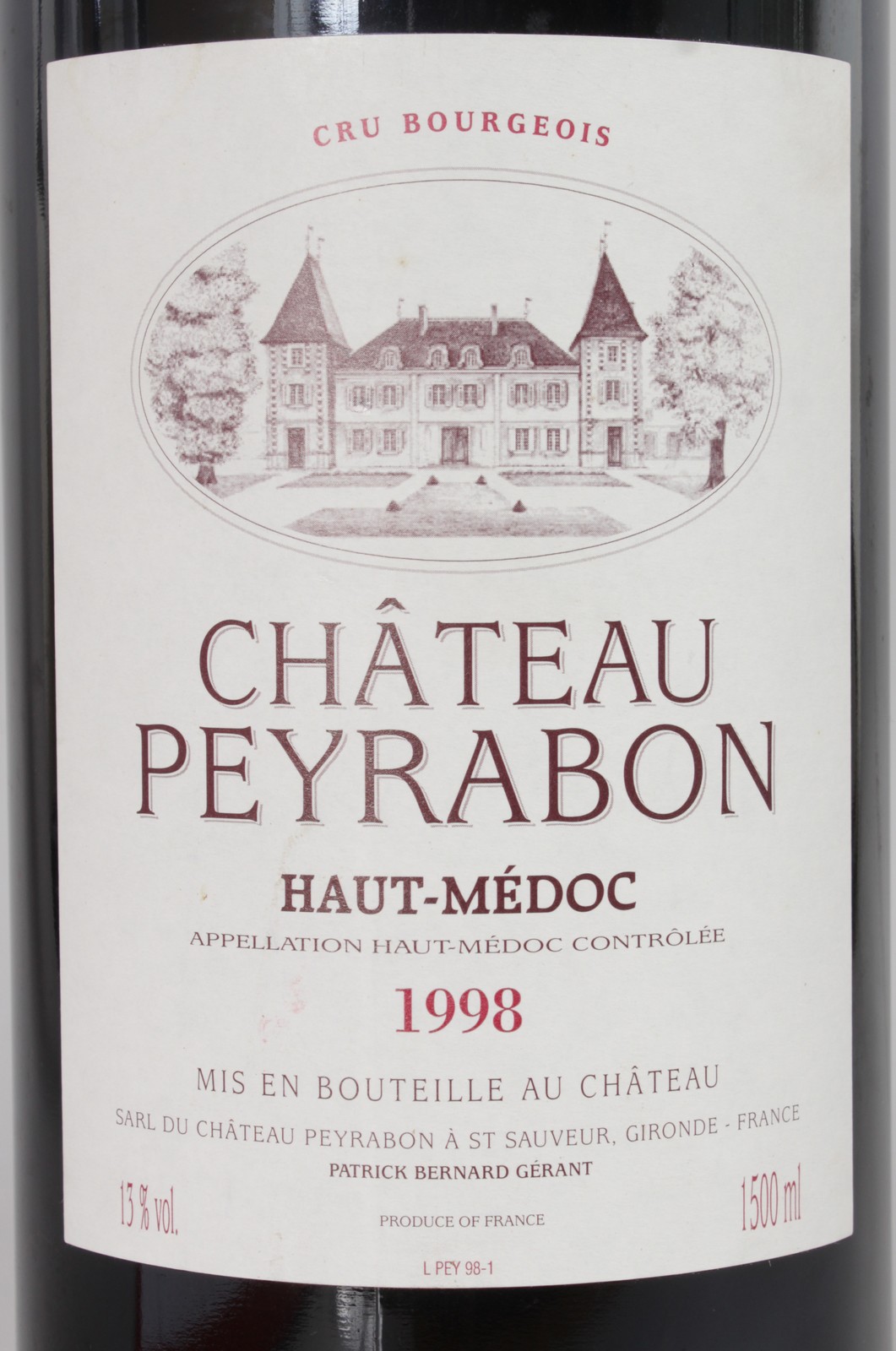 CHATEAU PEYRABON, 1998, 1 magnum. - Image 2 of 4