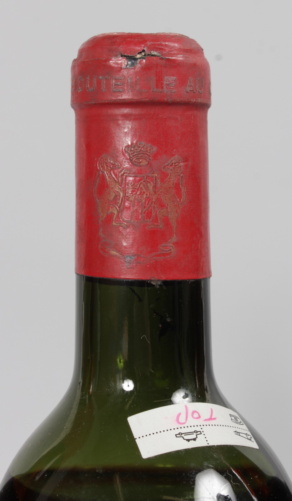 CHATEAU MOUTON ROTHSCHILD, 1962, 1 bottle; CHATEAU BRANAIRE, 1962, 1 bottle; CHATEAU LAUJAC, 1968, 1 - Image 6 of 9