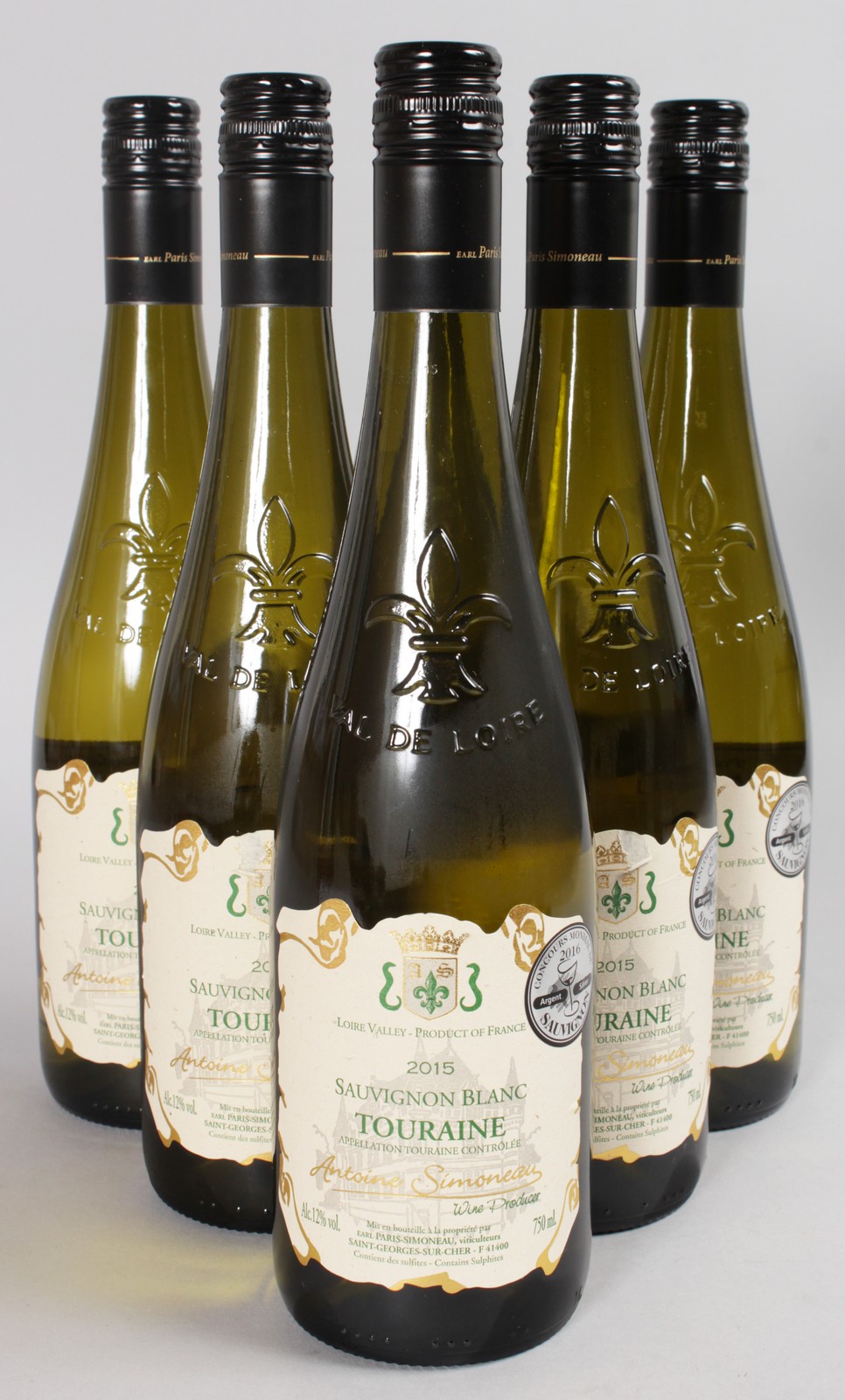 DOMAINE DE LA RABLAIS TOURAINE SAUVIGNON BLANC, 6 bottles.