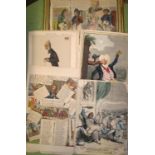 [CARTOONS, CARICATURES etc.] a mixed selection of material incl. Thomas Rowlandson, Vanity Fair