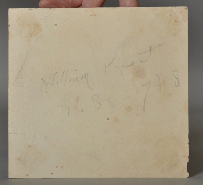Circle of William Kent (1685-1748) British. Study of a Statue, Pencil, Inscribed on the reverse, - Image 3 of 3