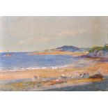 A... B... Mitchell (19th - 20th Century) British. "Ramsey Bay, Isle of Man", Watercolour, Signed and